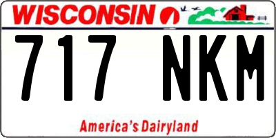 WI license plate 717NKM