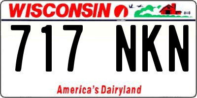WI license plate 717NKN