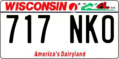 WI license plate 717NKO