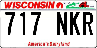 WI license plate 717NKR