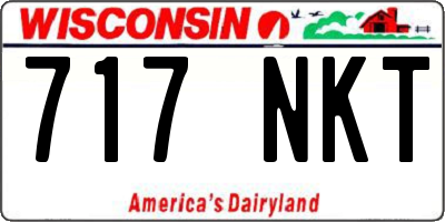 WI license plate 717NKT