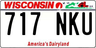 WI license plate 717NKU