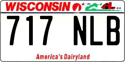 WI license plate 717NLB