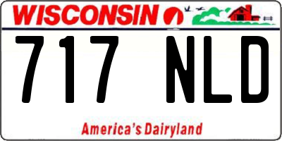 WI license plate 717NLD