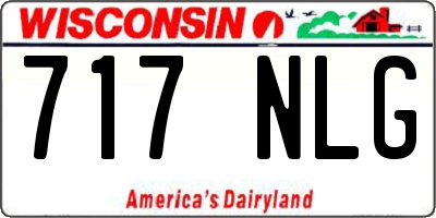 WI license plate 717NLG