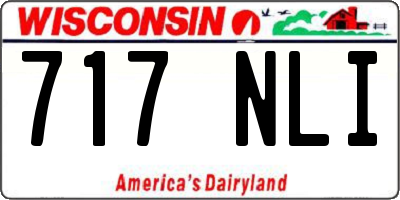 WI license plate 717NLI