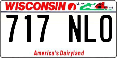 WI license plate 717NLO