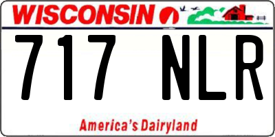 WI license plate 717NLR