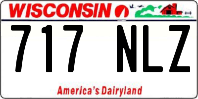 WI license plate 717NLZ