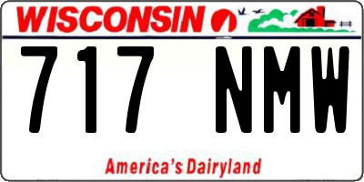 WI license plate 717NMW