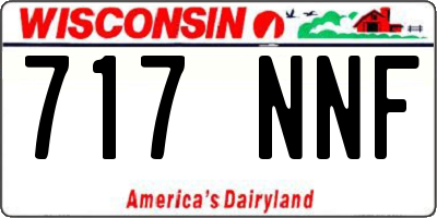 WI license plate 717NNF