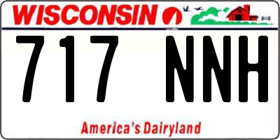 WI license plate 717NNH