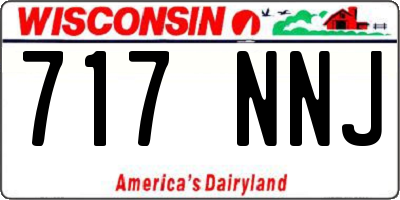 WI license plate 717NNJ
