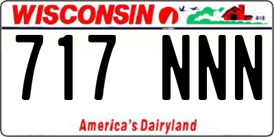 WI license plate 717NNN