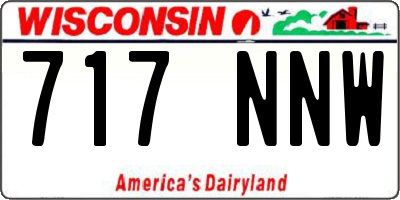 WI license plate 717NNW