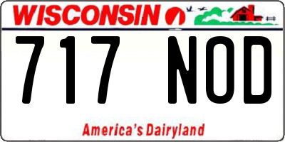 WI license plate 717NOD