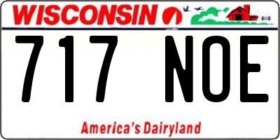 WI license plate 717NOE