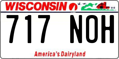 WI license plate 717NOH