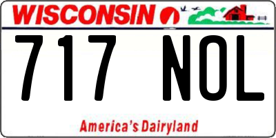 WI license plate 717NOL