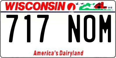 WI license plate 717NOM