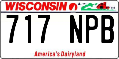WI license plate 717NPB