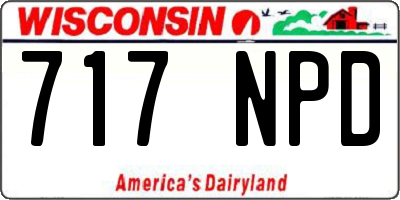 WI license plate 717NPD