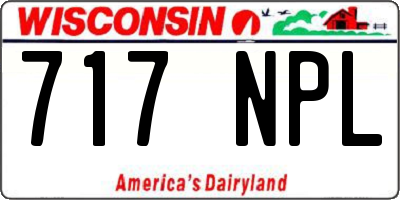 WI license plate 717NPL