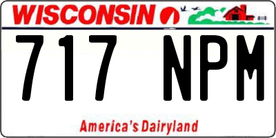 WI license plate 717NPM