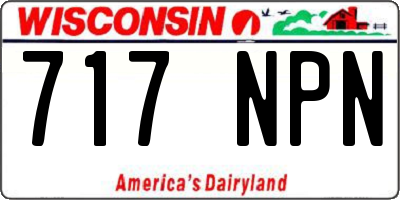 WI license plate 717NPN
