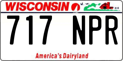 WI license plate 717NPR