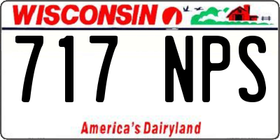 WI license plate 717NPS