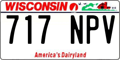 WI license plate 717NPV