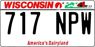 WI license plate 717NPW