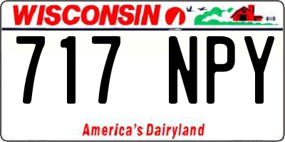 WI license plate 717NPY