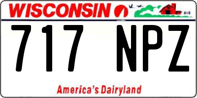 WI license plate 717NPZ