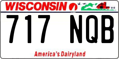 WI license plate 717NQB
