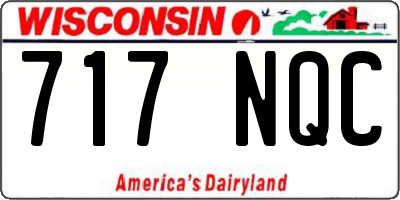 WI license plate 717NQC