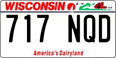 WI license plate 717NQD
