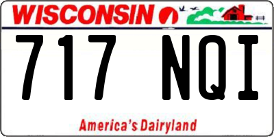 WI license plate 717NQI