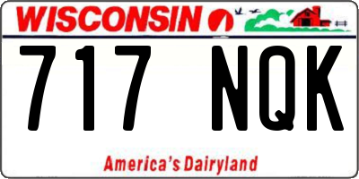 WI license plate 717NQK