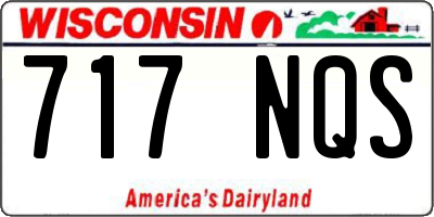 WI license plate 717NQS