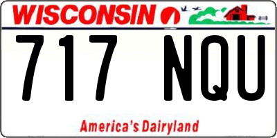 WI license plate 717NQU