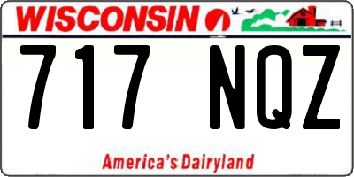 WI license plate 717NQZ