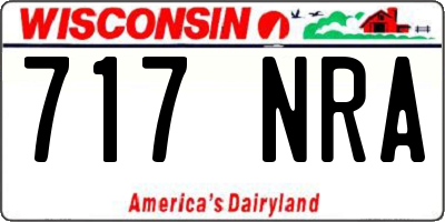WI license plate 717NRA