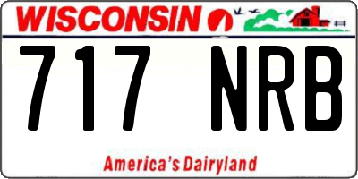 WI license plate 717NRB