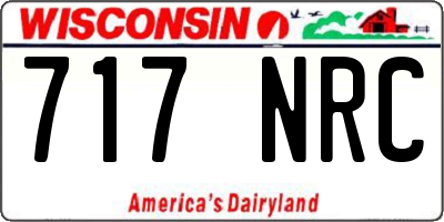 WI license plate 717NRC