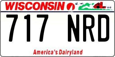 WI license plate 717NRD