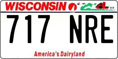 WI license plate 717NRE