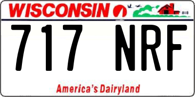 WI license plate 717NRF