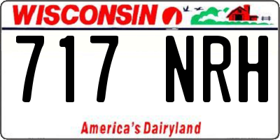 WI license plate 717NRH